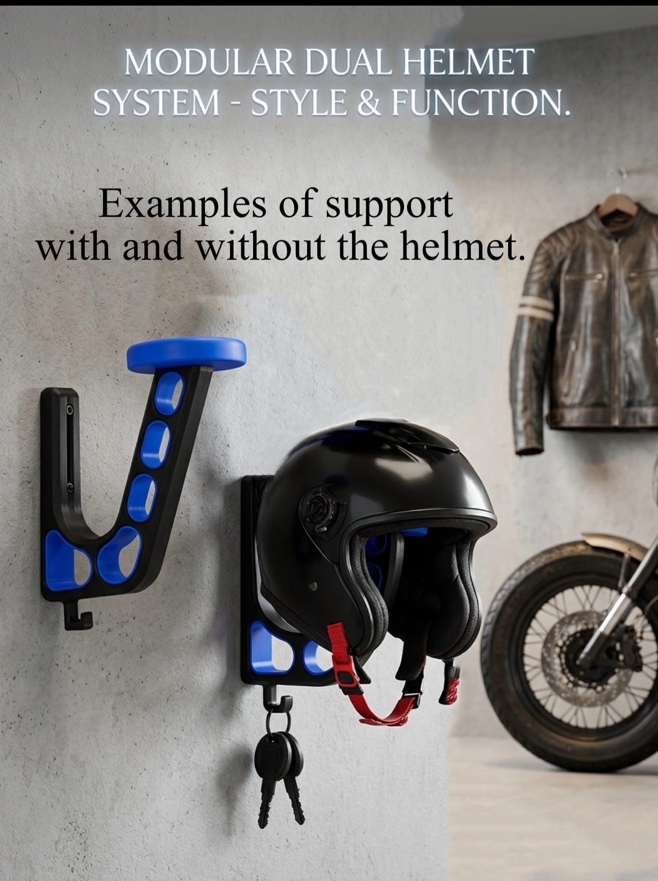 3D Printed Helmet Stand & Key Holder